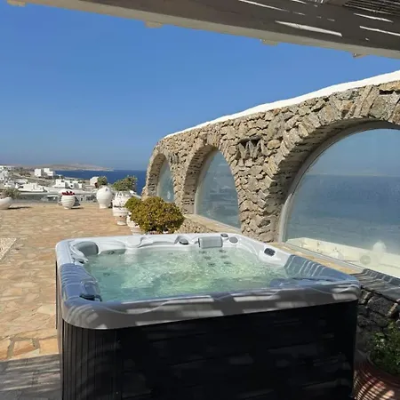 빌라 On The Rocks W Hot Tub At Cavo Delos Agios Ioannis Diakoftis