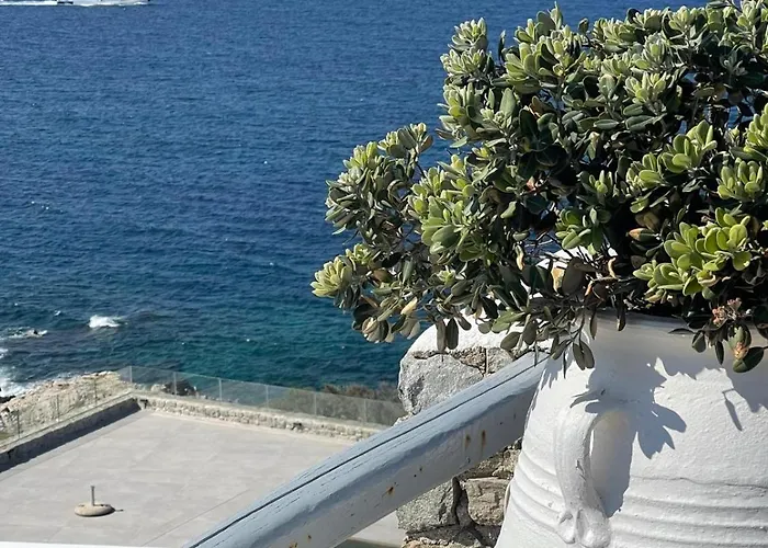 فيلة On The Rocks W Hot Tub At Cavo Delos